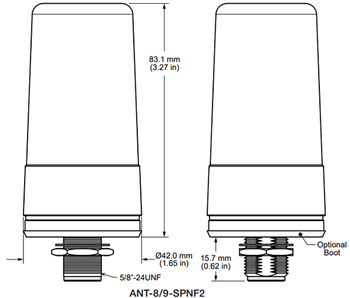 TE Connectivity / Linx Technologies ANT-8/9-SPNF Panel-Mount 868/915MHz LPWA Antennas